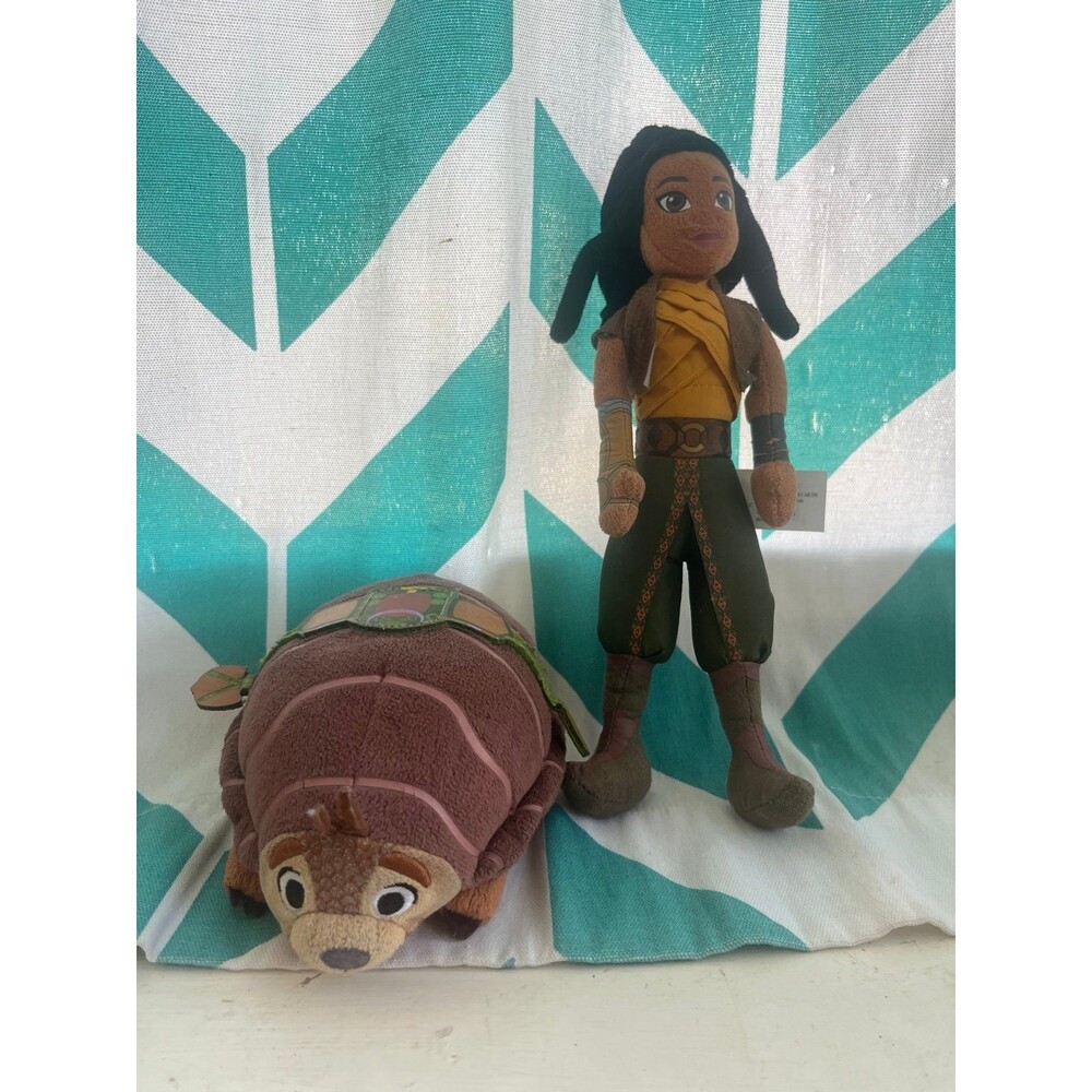 Raya and Tuk tuk The Last Dragon Plush 10" Doll Stuffed Toy Disney Store